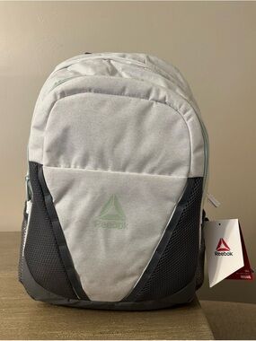 Reebok Light Gray and Black Men's Backpack